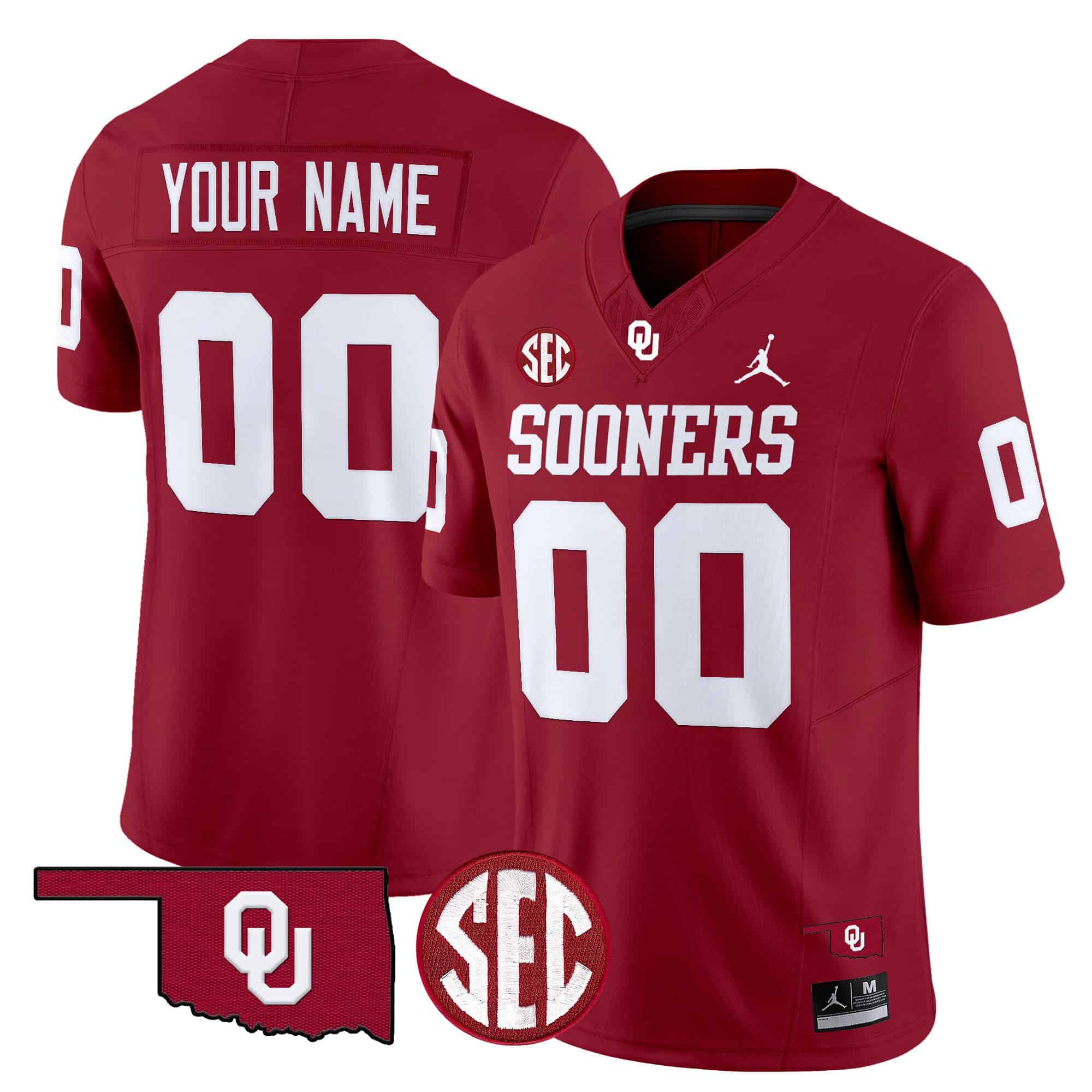 Men Oklahoma Sooners Red 2024 Vapor Limited Custom NCAA Jersey style 1->indianapolis colts->NFL Jersey
